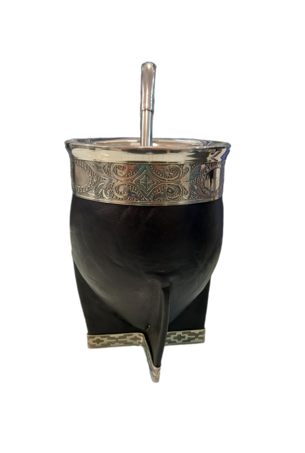 Mate Imperial Cuero y Alpaca con Base - Image 5